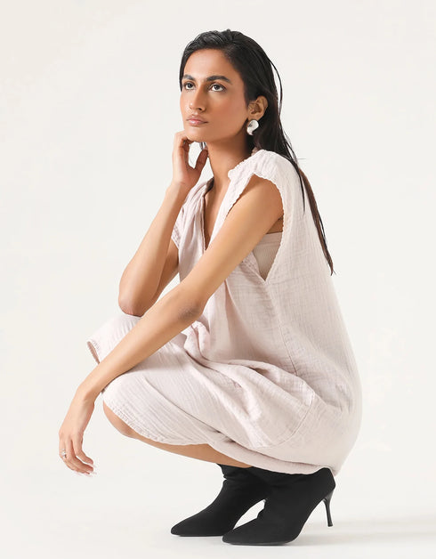 MUSLIN MIDI DRESS
